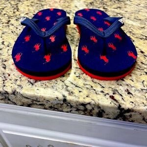 BOYS POLO flip flops size 2 NEW